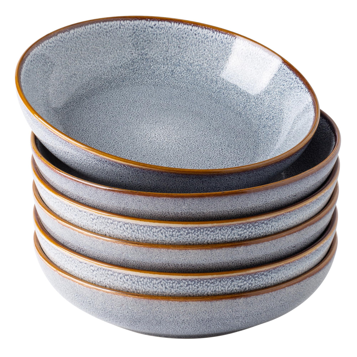 AmorArc 8.5’’ Ceramic Pasta Bowls Set of 4, 36oz Large Stoneware Bowls Set