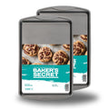 Baker's Secret Nonstick Cookie Sheets 15in baking area, Baking Trays for Oven Premium Food-Grade Coating, Non-stick Cookie Sheets, Baking Accessories - The Classic Collection (2x Medium 15" x 11")