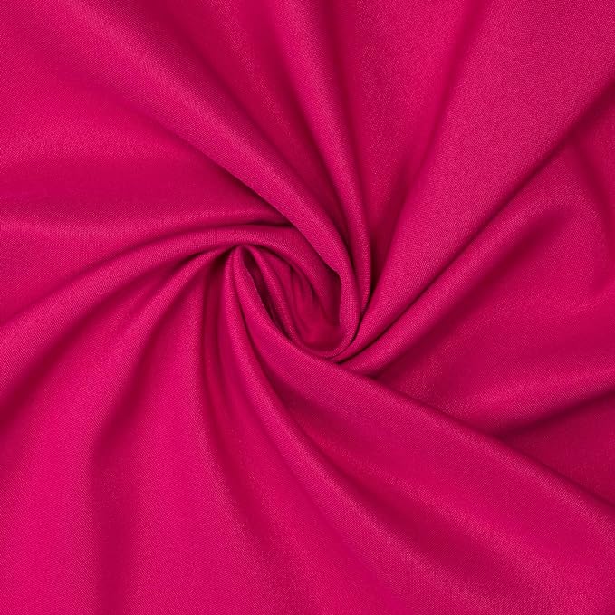 Gee Di Moda Rectangle Tablecloth - 90 x 156 Inch Fuchsia Table Cloth for 8 Foot Table with Floor-Length Drop - Heavy Duty Washable Fabric - 8 Ft Buffet Table, Holiday Party, Wedding & Baby Shower