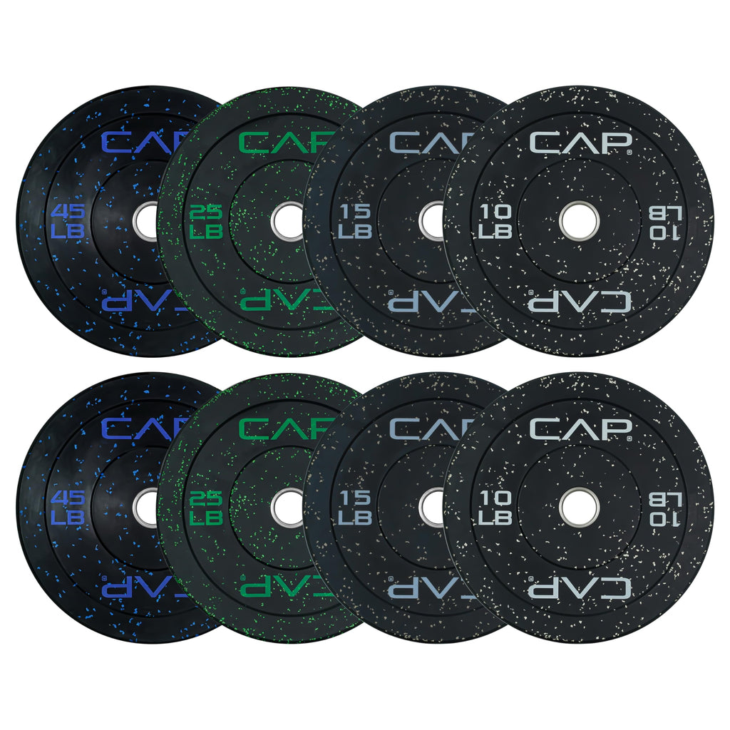 CAP 260lb Competition Olympic Bumper Plate Weight Set