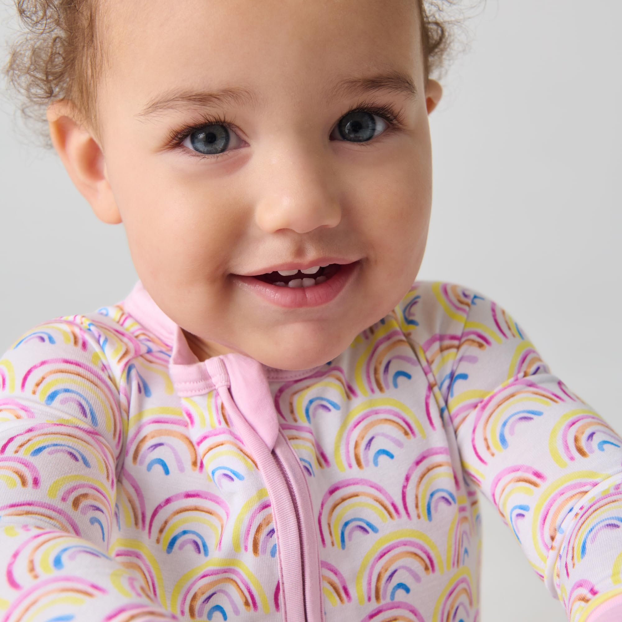 Little Sleepies Baby Pajamas, Pastel Rainbows, Preemie