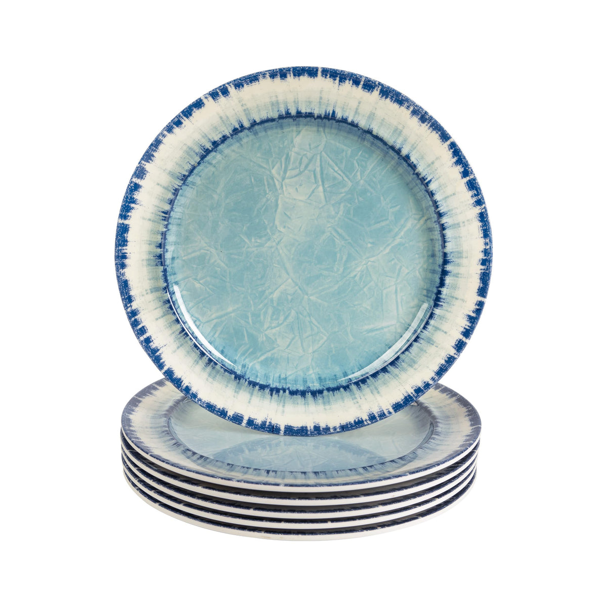 AELS Melamine Dinnerware Set of 18 Pcs Dinner Dishes Set for Indoor and Outdoor Use, Dishwasher Safe, Lightweight Unbreakable, BPA Free (Navy, Service for 6 (18pcs))
