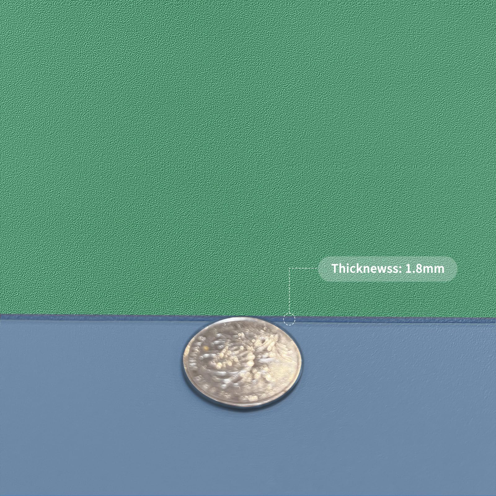 Zinkooat Faux Leather Table Cover,1.8mm Thick,24x48 Inch Desk Cover,Large Desk Mat,Table Protector,Table Cover Protector,Coffee Table Protector,Table Protector Mat(Grayish Blue+Dark Green,24x48)