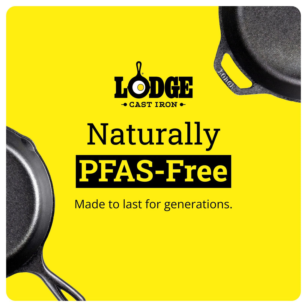 Lodge Pre-Seasoned Cast Iron Skillet with Silicone Handle Holder, 12 Inches