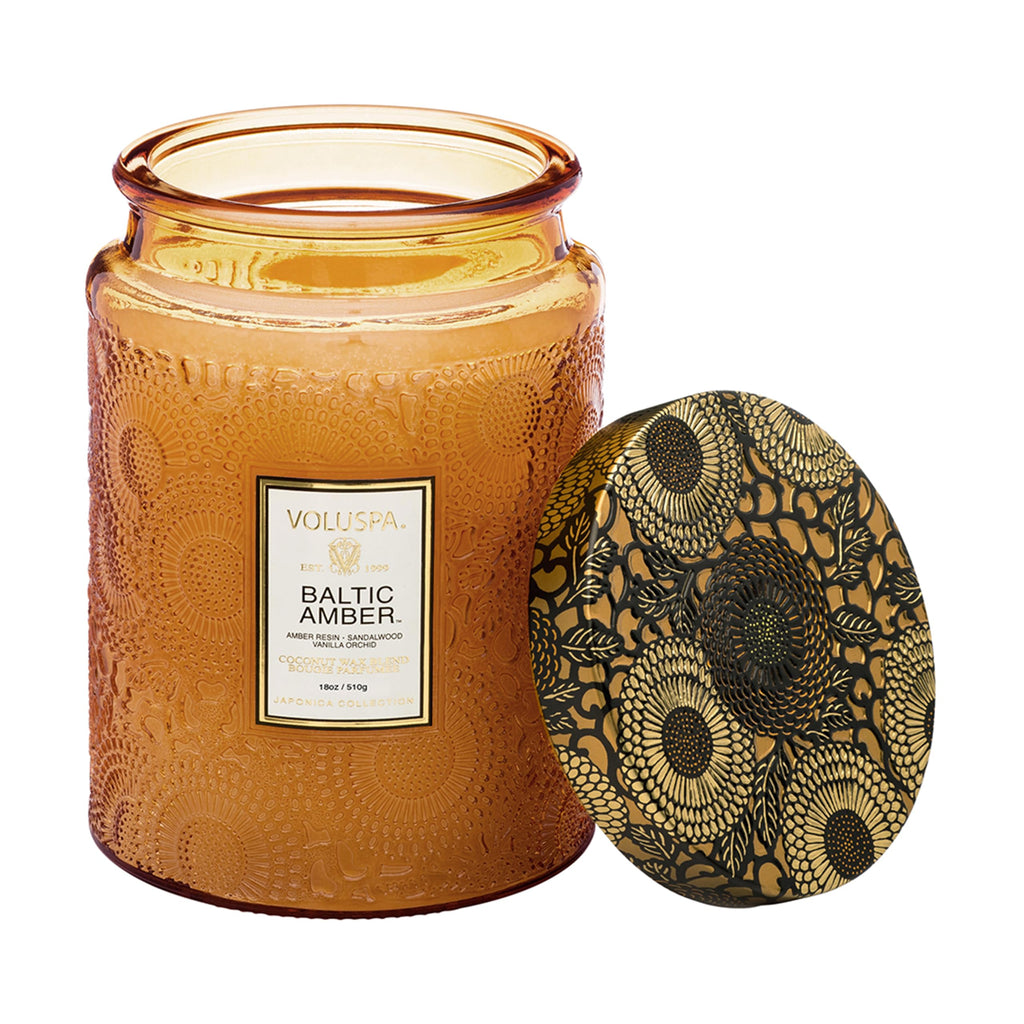 Voluspa Santal Vanille Large Scented Candle Jar 18 Oz, 100 Hr Burn