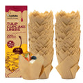 Katbite Tulip Cupcake Liners 200PCS, Muffin Baking Cups ProSmooth Brown