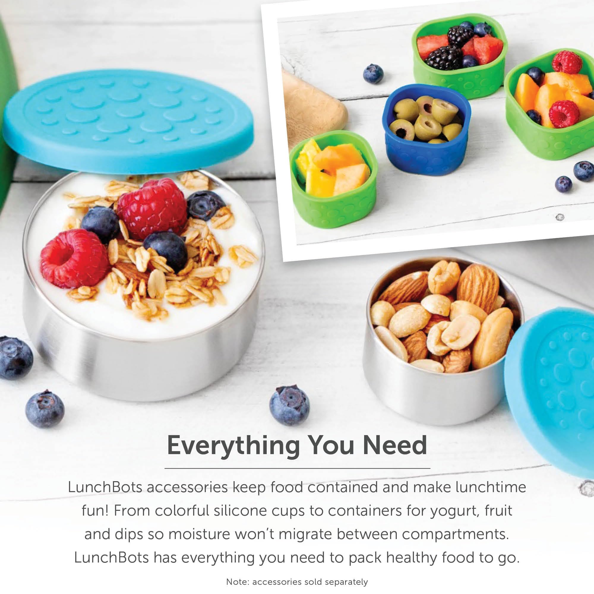 LunchBots Medium Uno Stainless Steel Sandwich Container - Open Design for Wraps - Salads or a Small Meal - Eco-Friendly - Dishwasher Safe and BPA-Free - Pink Dots