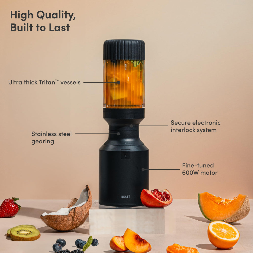 Beast Mini Blender, Countertop Kitchen Blender, Carbon Black, 600W