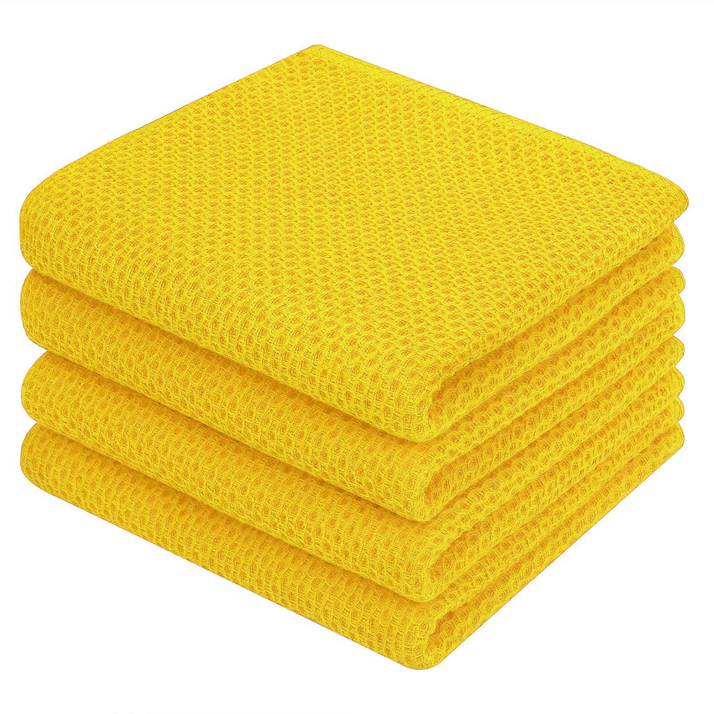 Homaxy 100% Cotton Waffle Weave Kitchen Dish Towels 4-Pack, Multicolor