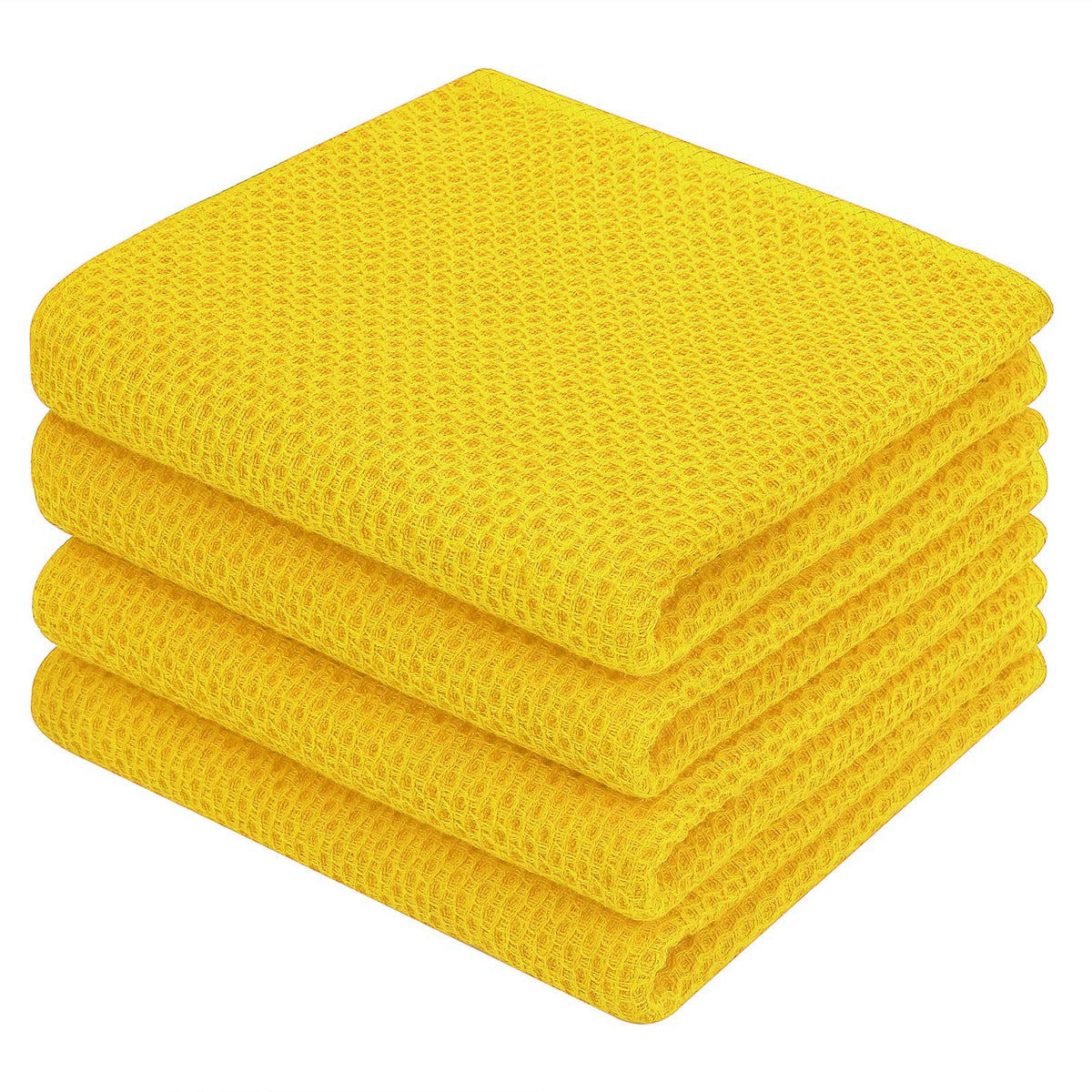 Homaxy 100% Cotton Waffle Weave Kitchen Dish Towels 4-Pack, Multicolor