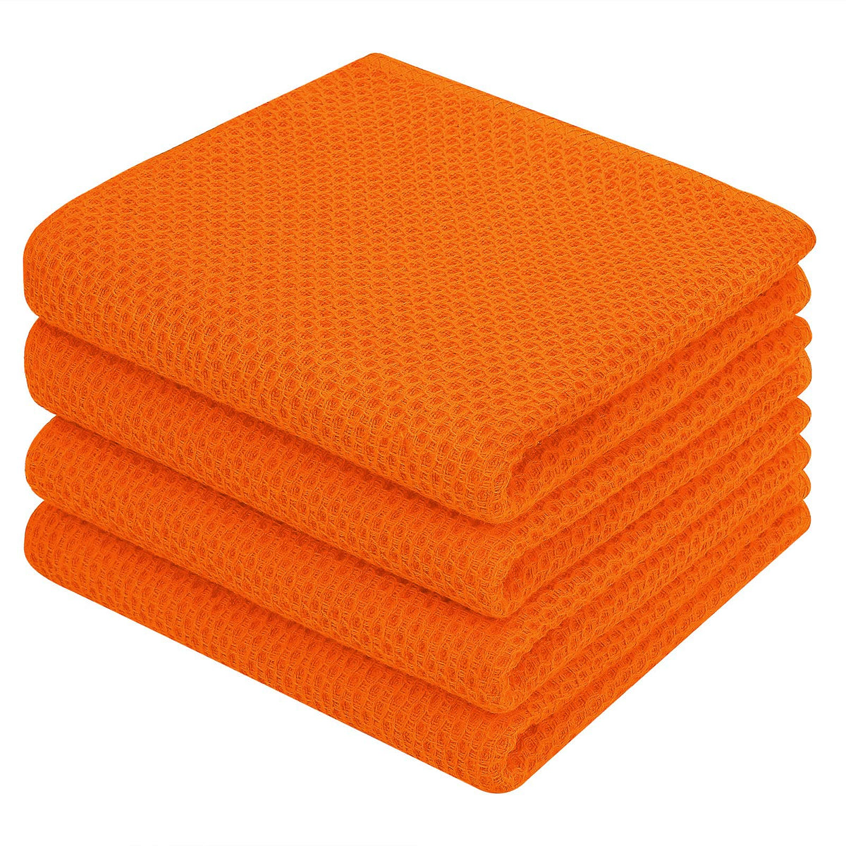 Homaxy 100% Cotton Waffle Weave Kitchen Dish Towels 4-Pack, Multicolor