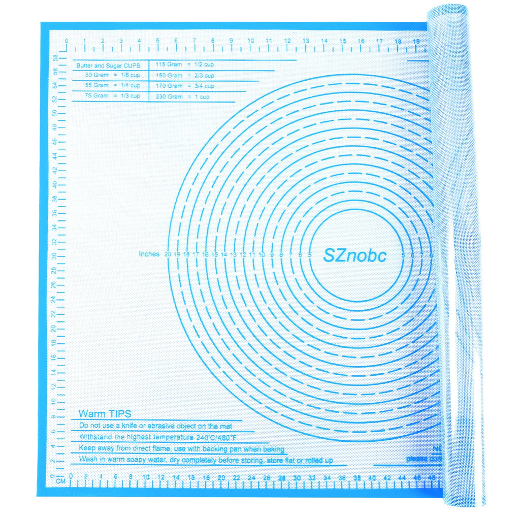 Silicone Pastry Mat 36x24 Inch Extra Large Baking Mat with Measurements, Nonstick Kitchen Counter Mats for Dough, Pastry, Dough Rolling, Kneading Board, Pie Crust, Fondant, Bread, Pasta, Pizza