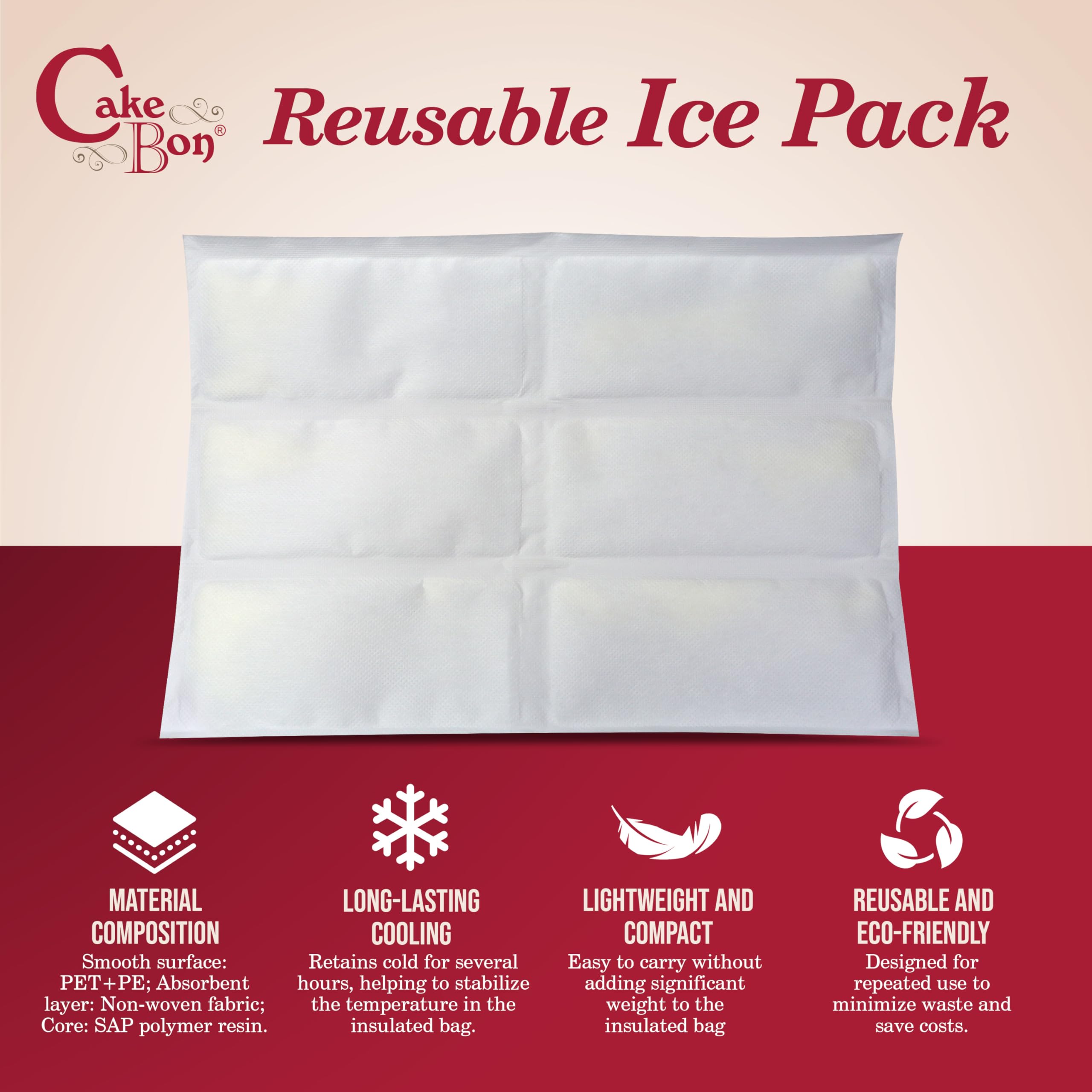 Cakebon 10" Cake Box Drum Insulated Bag White Round Wrapped 1Pack