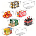 Joymeezo 6 Pack Clear Plastic Storage Bins, Kitchen&Pantry Organizer Large