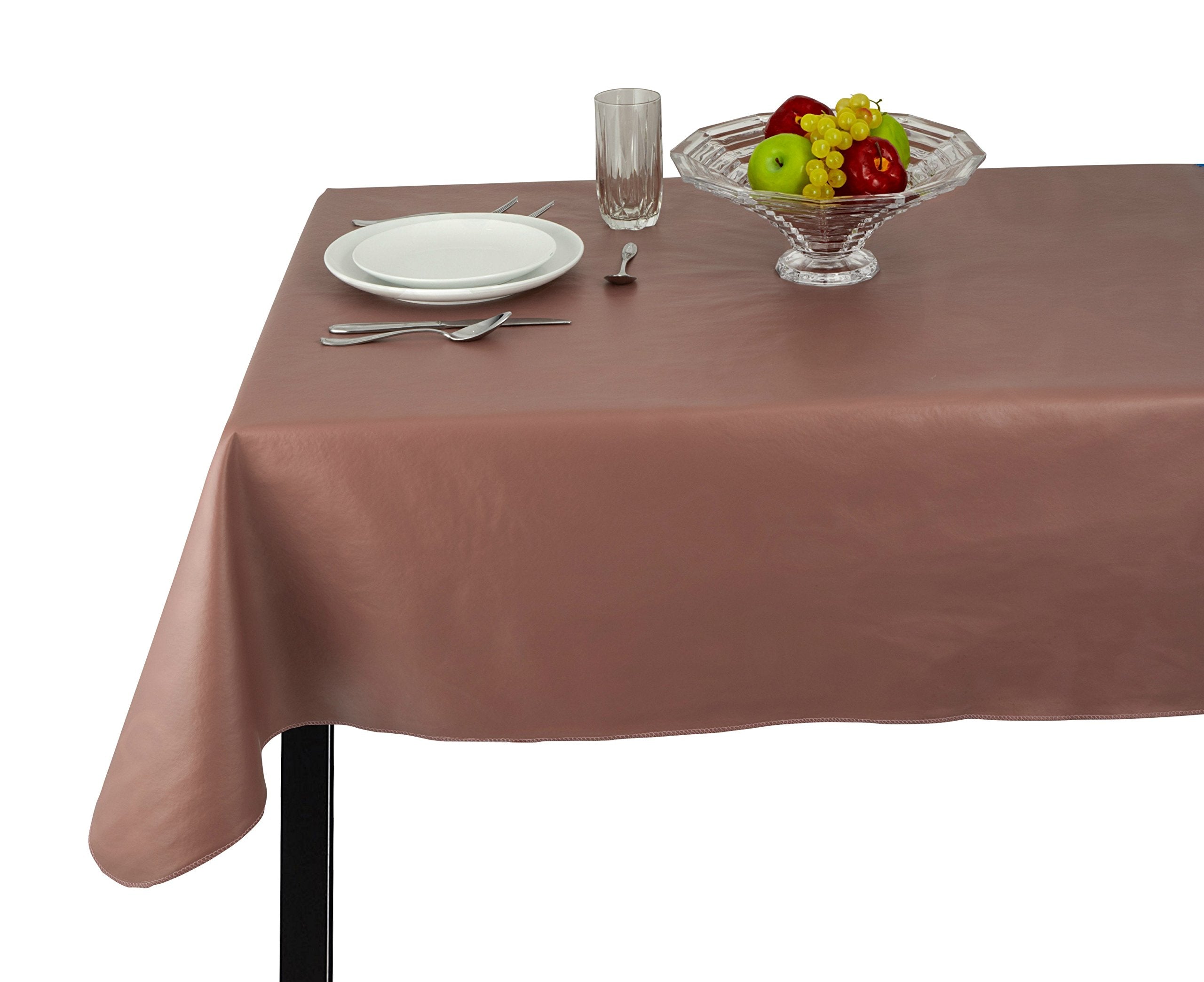 Yourtablecloth Heavy Duty Vinyl Rectangle or Square Tablecloth – 6 Gauge Heavy Duty Tablecloth – Flannel Backed – Wipeable Tablecloth with Vivid Colors & Many Sizes 52 x 90 Sky Blue