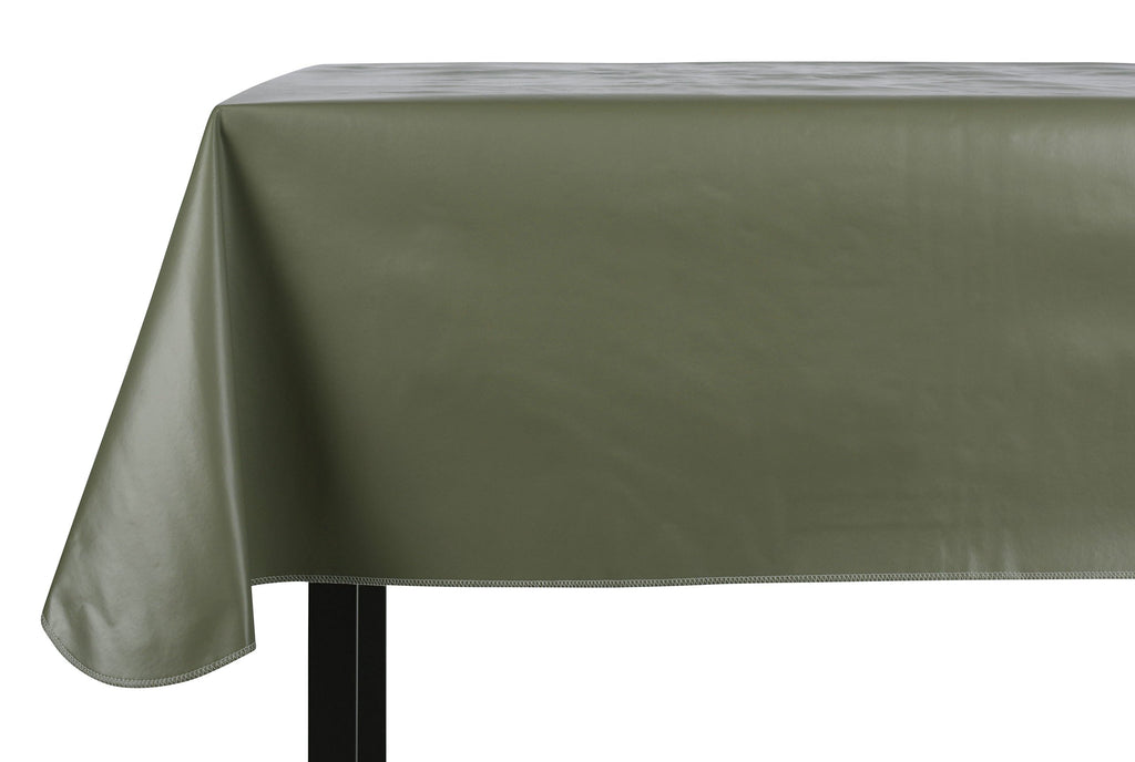 Yourtablecloth Heavy Duty Vinyl Rectangle or Square Tablecloth – 6 Gauge Heavy Duty Tablecloth – Flannel Backed – Wipeable Tablecloth with Vivid Colors & Many Sizes 52 x 120 Ruby Red