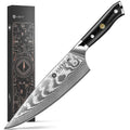 ASETY Damascus Chef Knife 8 inch, Japanese Knife with VG10 Steel Core