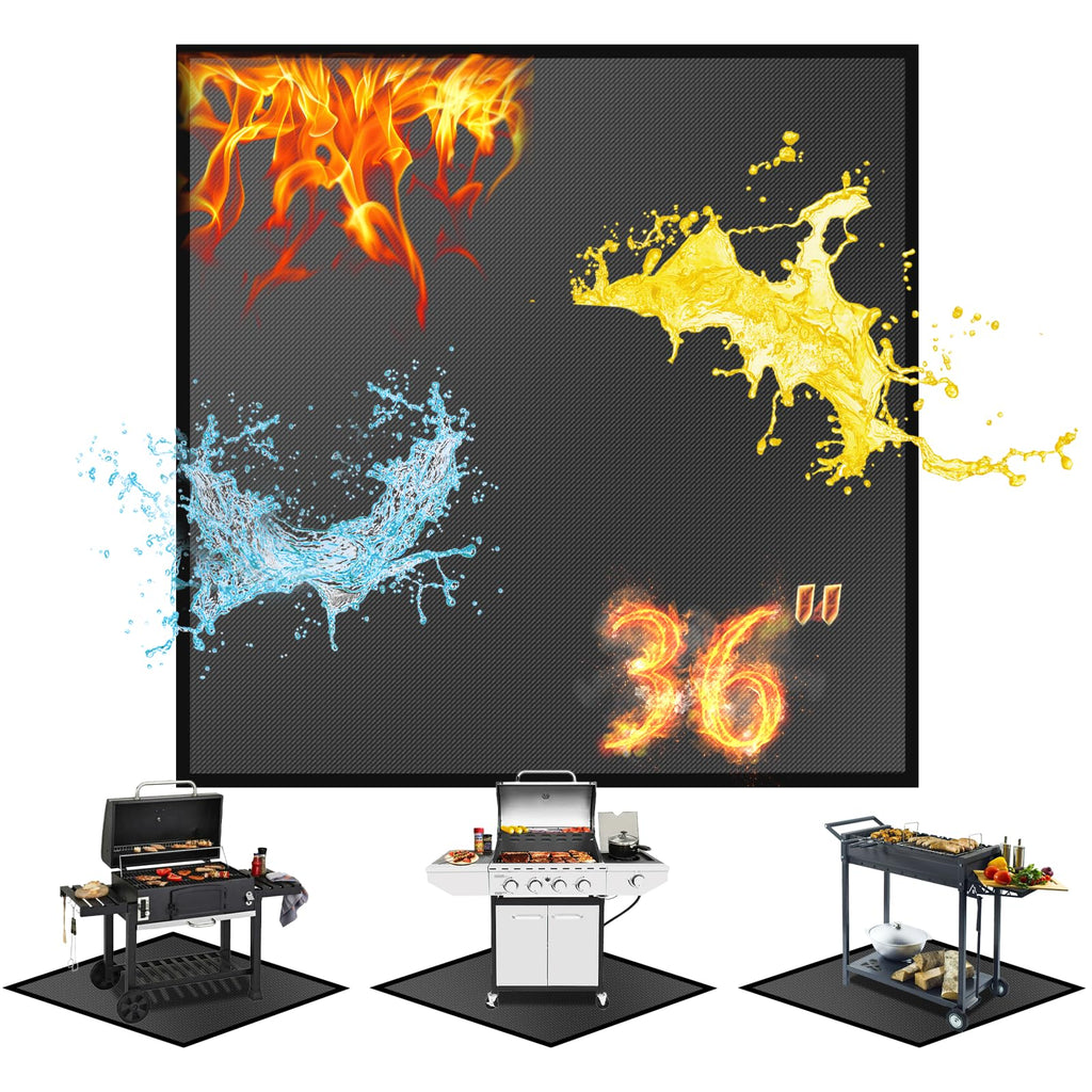 60 ×52 Inch Under Grill Mats for Outdoor Grill & Grill Mat for Under BBQ