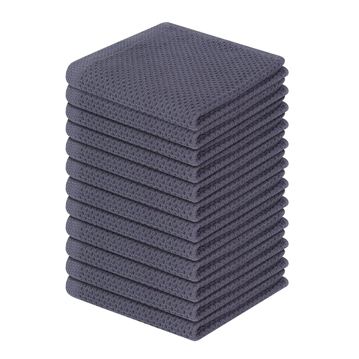 Homaxy 100% Cotton Waffle Weave Kitchen Dish Cloths 12-Pack, Coffee