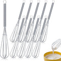 Baderke 10 Pcs Mini Whisk Bulk Small Whisks for Cooking 304 Stainless Steel Tiny Whisk for Baking, Whipping, Beating Eggs, Mixing Sauces, Blending Ingredients (6 Inch)