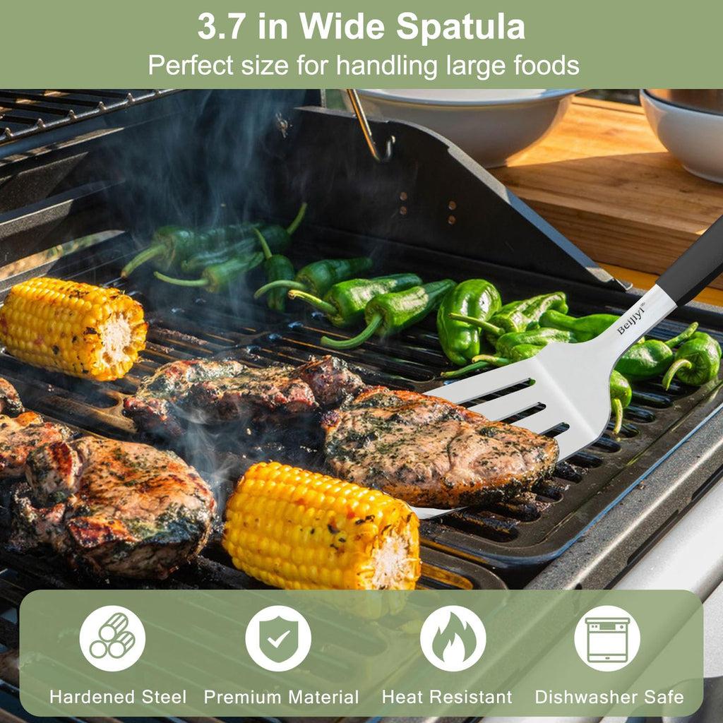 Beijiyi 2-Piece Stainless Steel Slotted Spatula Set, 13.3" & 11.3"