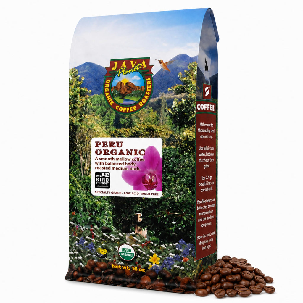 Java Planet Low Acid Organic Papua New Guinea Whole Bean Coffee 16oz