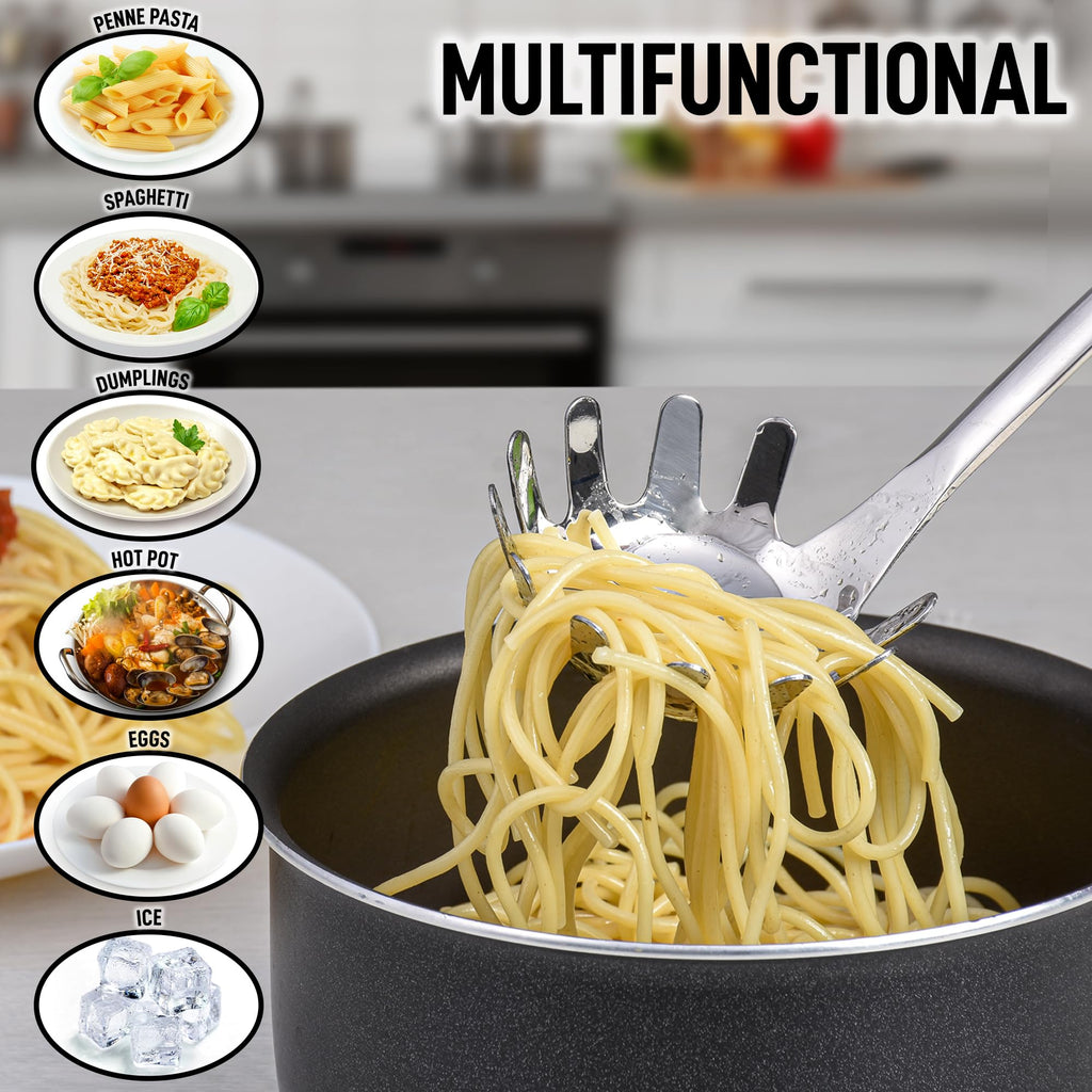 Zulay Kitchen Stainless Steel Pasta Spoon