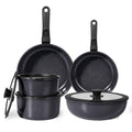 GiPP Ceramic Pots and Pans Set Non Stick, 11 Piece Nonstick Detachable Handle Cookware Sets, Non Toxic Induction Kitchen Pot and Pan with Removable Handle, Healthy RV Cookware, Dishwasher ＆Oven Safe