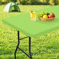 homing Rectangle Table Cloth Cover, Water-Resistant Polyester Elastic Fitted Tablecloth, Fits for 5 Foot Folding Tables, Washable Table Protector for Picnic, Camping, Outdoor (Lime Green, 30" x 60")