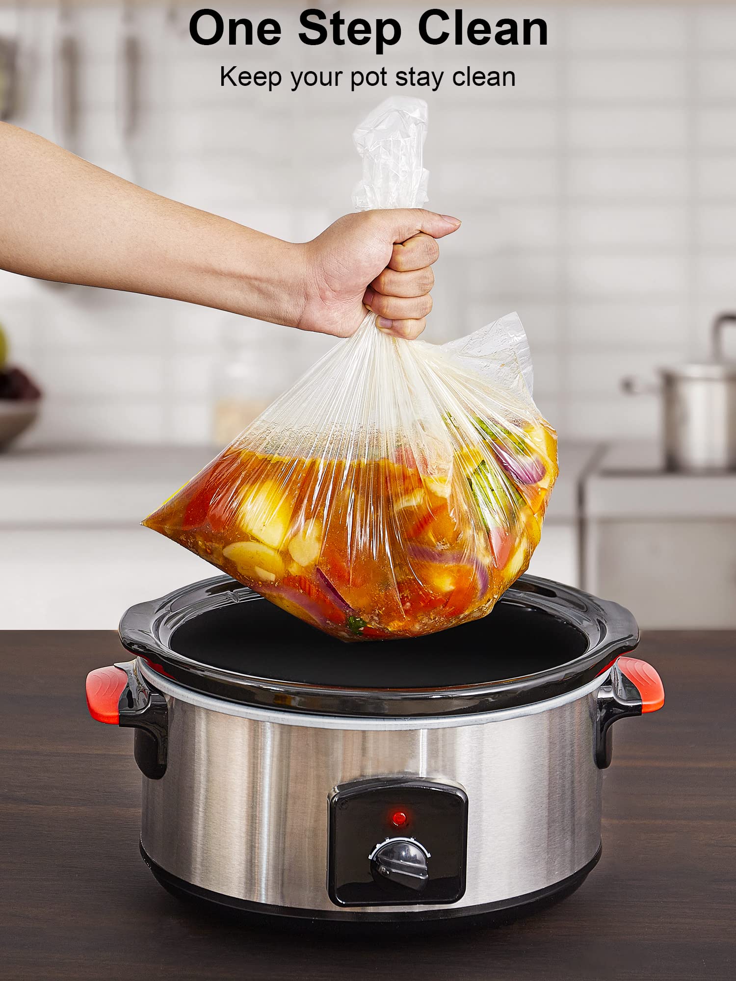 SMARTAKE Slow Cooker Liners, Large Size 14"x 22" 15 Liners