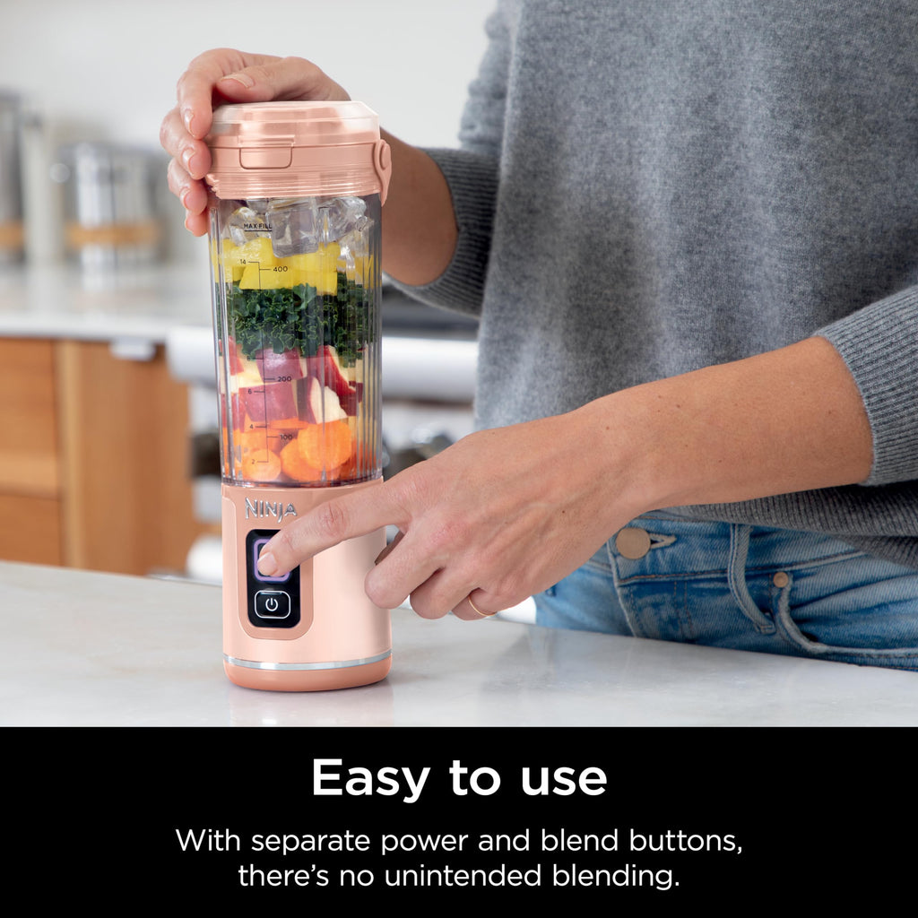 Ninja Blast Two-Pack Portable Blender, 18oz, Peach & Stone, BC155PS