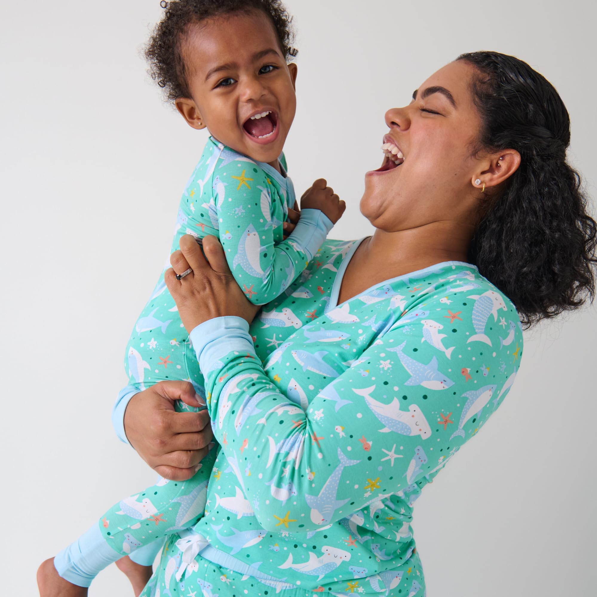Little Sleepies Baby Pajamas, Shark Soiree, 18-24M
