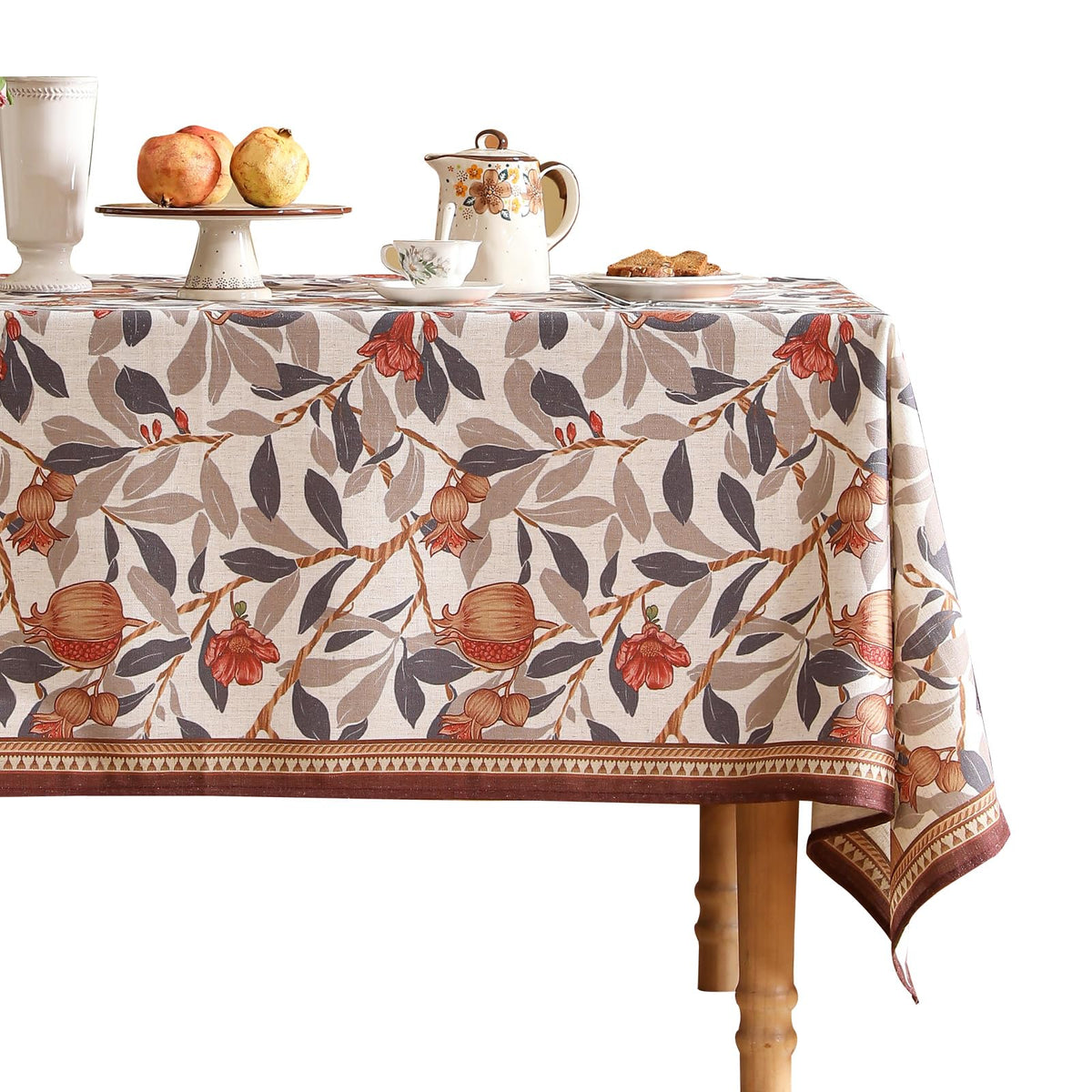 patdrea Vintage French Linen Tablecloth,Square,55"x55"-Wensel