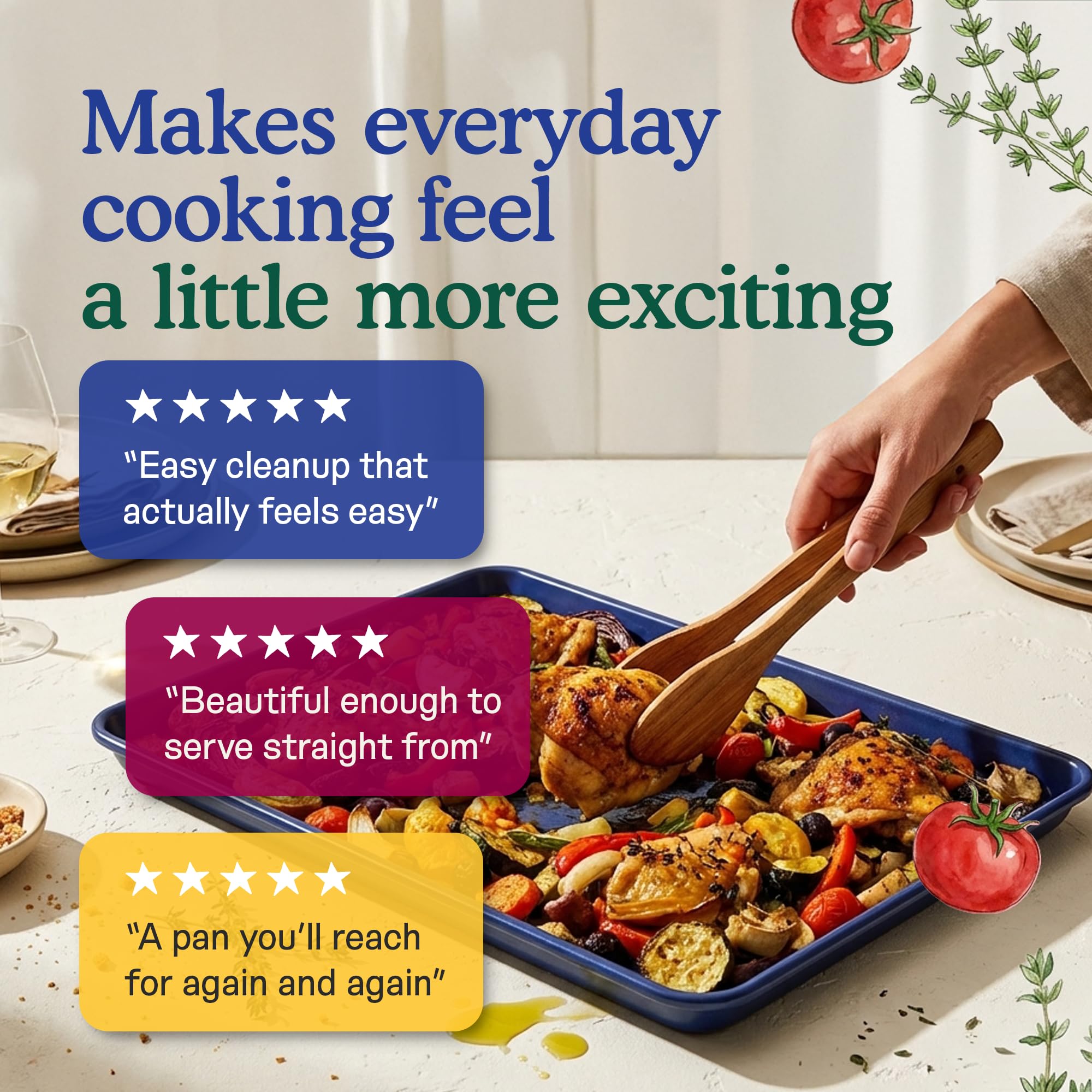 Great Jones Nonstick & Non Toxic Quarter Sheet Pan 13.5" x 9.5" (Raspberry)