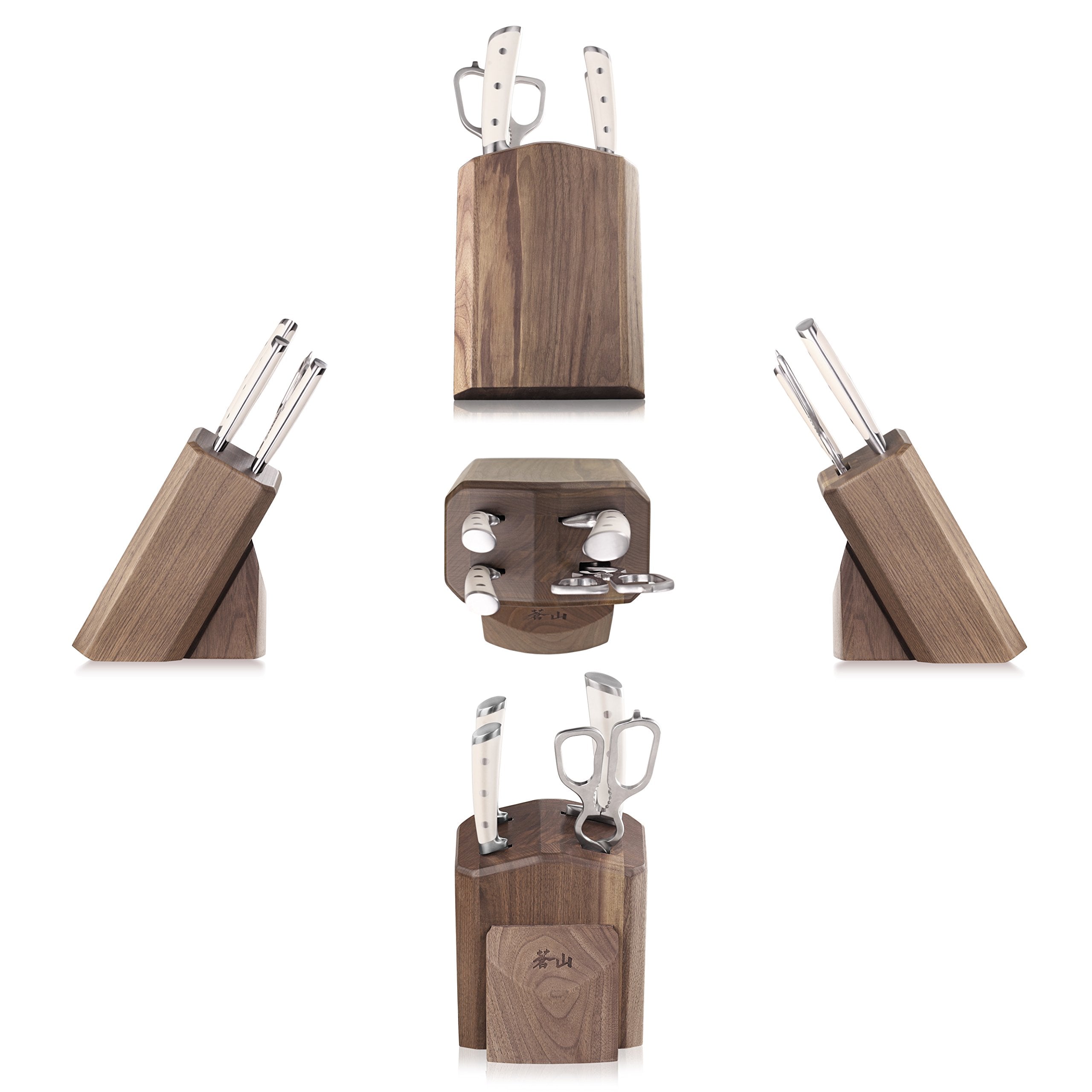 Cangshan S1 Series 1022568 German Steel Forged 5-Piece Starter Knife Block Set, Walnut