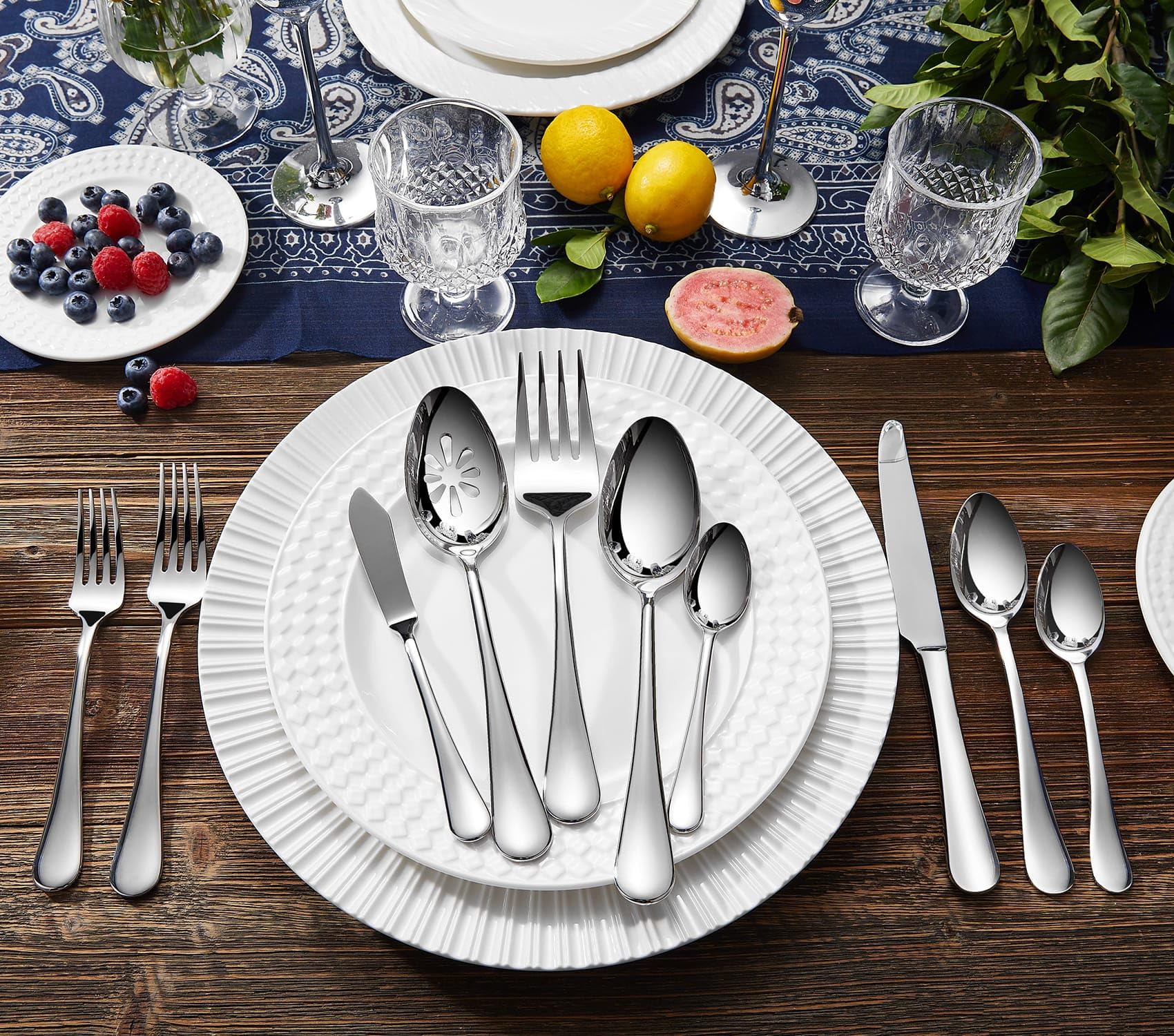 KEAWELL Premium Verona 4-Piece 9-Inch Serving Spoon Set (4, Serving Spoons)