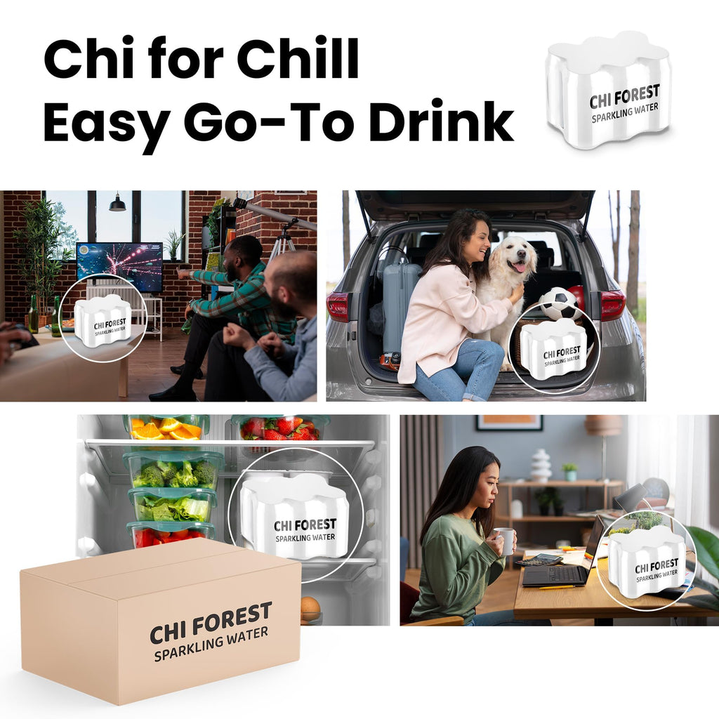 CHI FOREST Mango Sparkling Water Beverage, Zero Sugar Drinks, Zero Artificial Flavor, 11.16 fl oz Cans (Pack of 24)