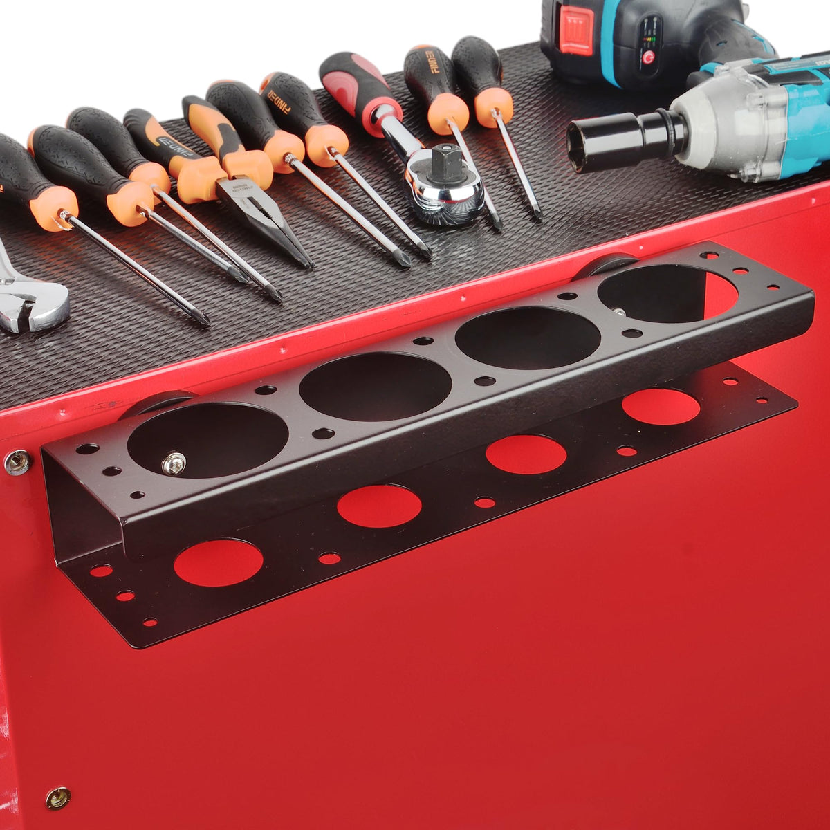 ULIBERMAGNET Angle Grinder Holder, Solid Steel Utility Storage Rack,Heavy Duty Wall Mount Storage Metal Shelf Holder for Angle Grinders, Cutters, Polishers,Screwdriver