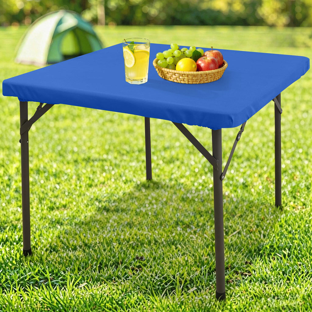 homing Square Table Cloth Cover 34" x 34" Blue Elastic Fitted Tablecloth