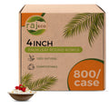 Raj Bamboo 4" Round Bowls, 800 Count (8 cases) Bulk Pack