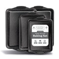 Country Kitchen Nonstick Stackable Bakeware Set - Heavy Duty, Durable, Easy Release Baking Set, Black, 4 Pcs