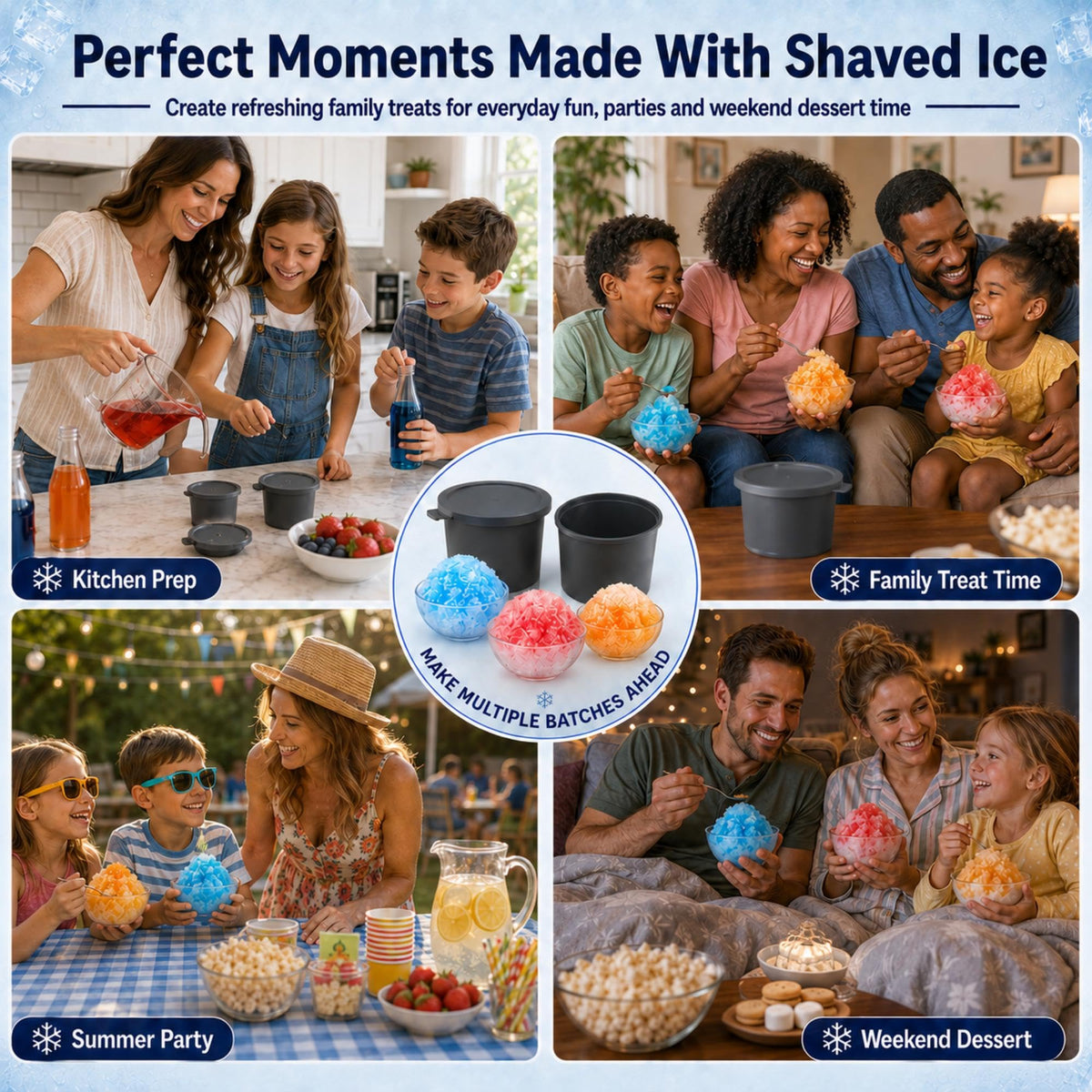 8 PCS Ice Molds Accessory for KitchenAid Shaved Ice Attachment,BPA-Free