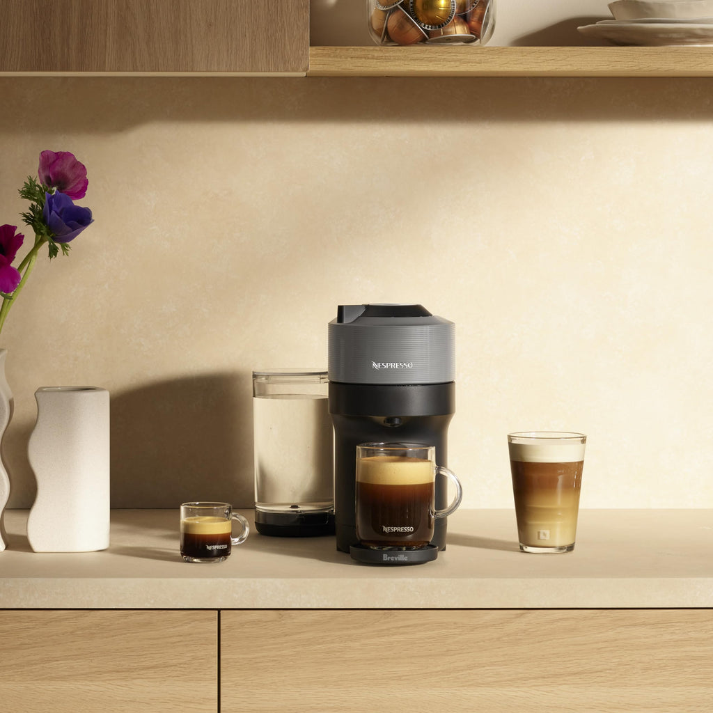 Nespresso Original Vertuo Pop+ Coffee & Espresso Maker by Breville, Grey