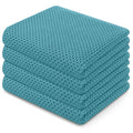Homaxy 100% Cotton Waffle Weave Kitchen Dish Towels, Ultra Soft Absorbent Quick Drying Cleaning Towel, 13 x 28 Inches, 4-Pack, Lake Blue