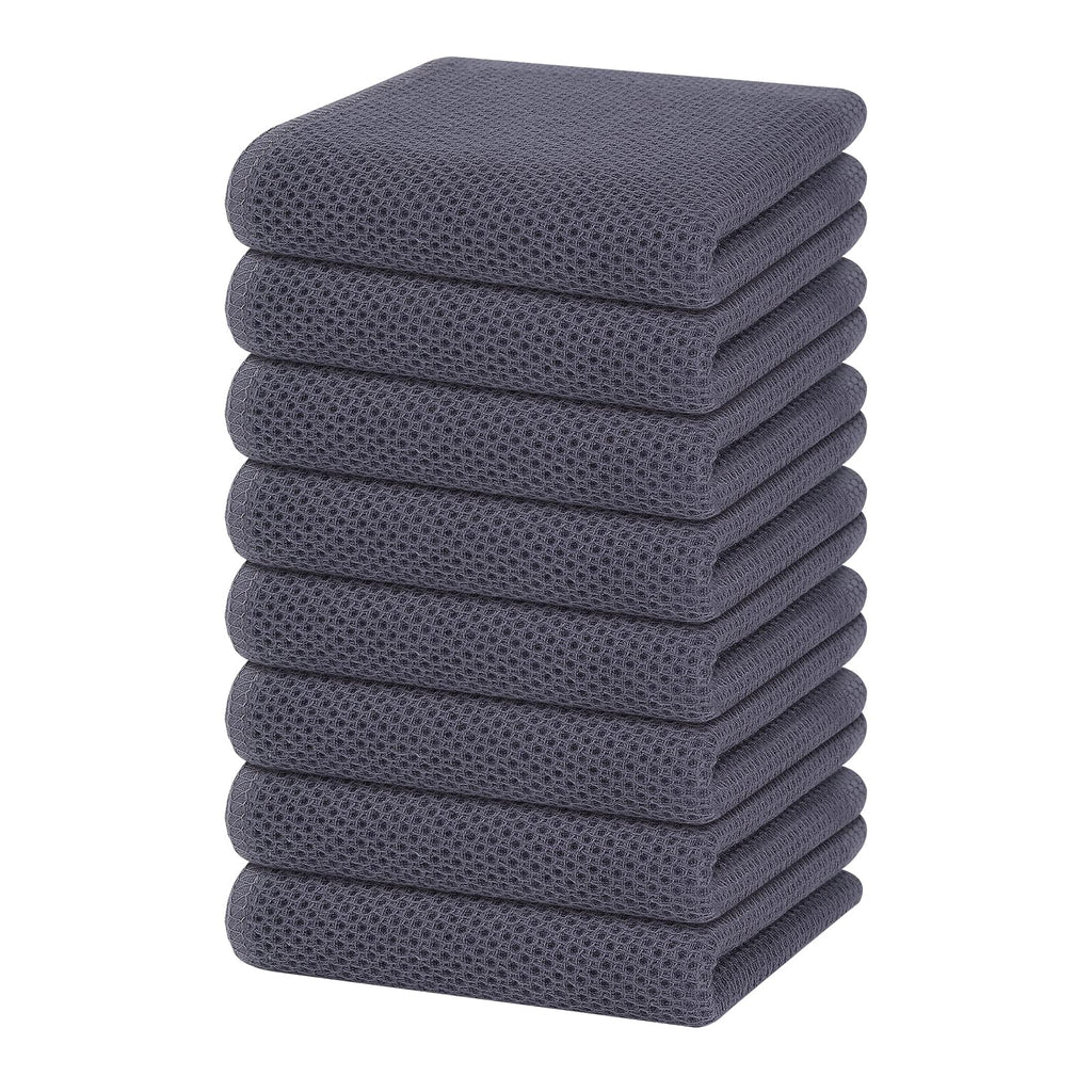 Homaxy 100% Cotton Waffle Weave Kitchen Dish Cloths, Ultra Soft Absorbent Quick Drying Dish Towels, 12 x 12 Inches — 12 x 12 - 12 Pack — 13 X 28 - 8 Pack
