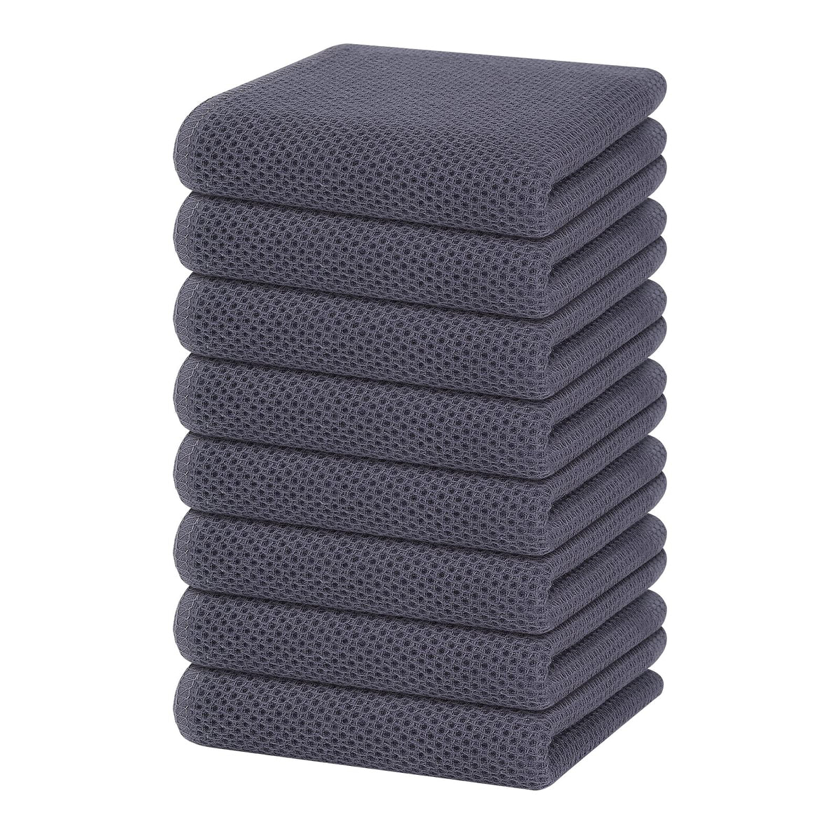 Homaxy 100% Cotton Waffle Weave Kitchen Dish Cloths, Ultra Soft Absorbent Quick Drying Dish Towels, 12 x 12 Inches — 12 x 12 - 12 Pack — 13 X 28 - 8 Pack