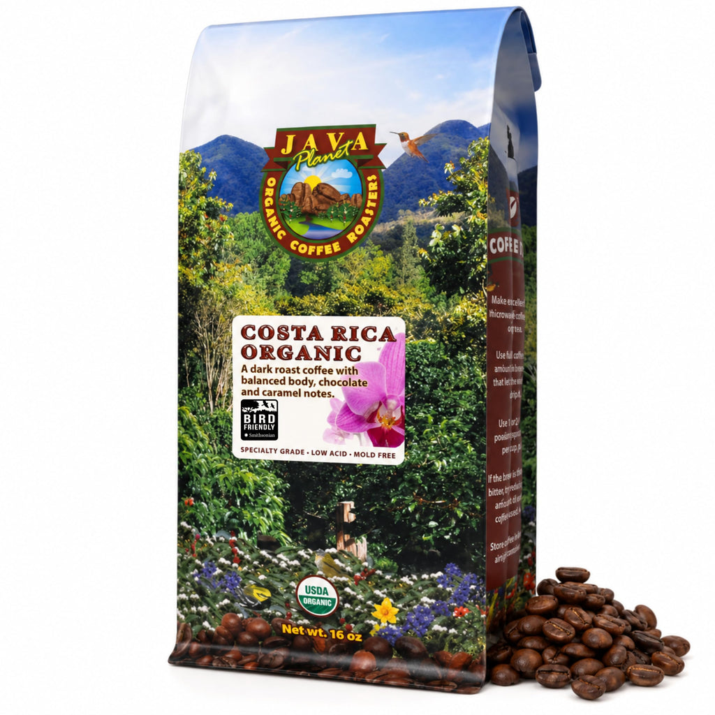 Java Planet Low Acid Organic Papua New Guinea Whole Bean Coffee 16oz