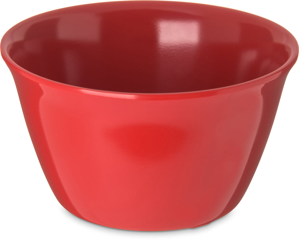 Carlisle FoodService Products Dallas Ware Reusable Plastic Bowl Bouillon Cup Bowl for Home and Restaurant, Melamine, 8 Ounces, Black, (Pack of 24)