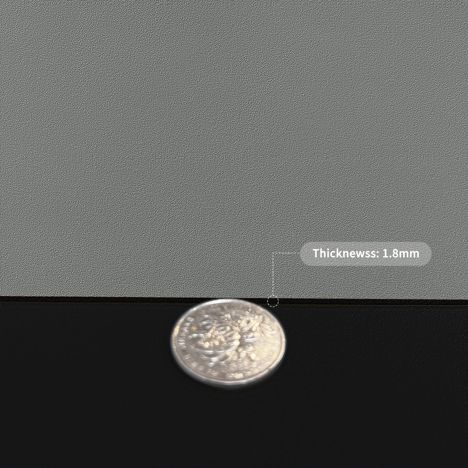 Zinkooat Leather Desk Mat,1.8mm Thick,12x66 Inch Desk Cover,Desk Protector Mat,Dresser Cover Top,Desktop Cover,Dresser Cover Top For Bedroom,Table Protector Mat,Black Table Protector(Black+Gray,12×66)