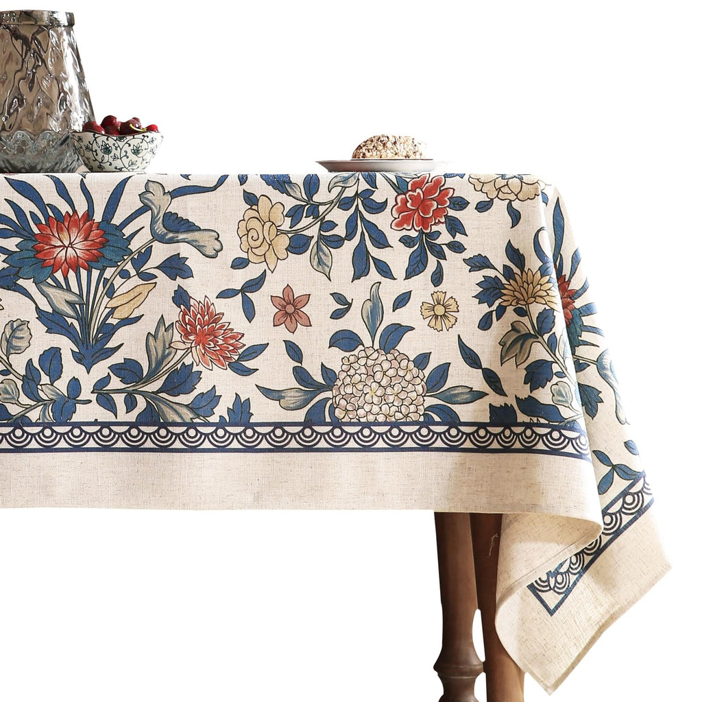 patdrea Vintage French Linen Tablecloth,Square,55"x55"-Wensel